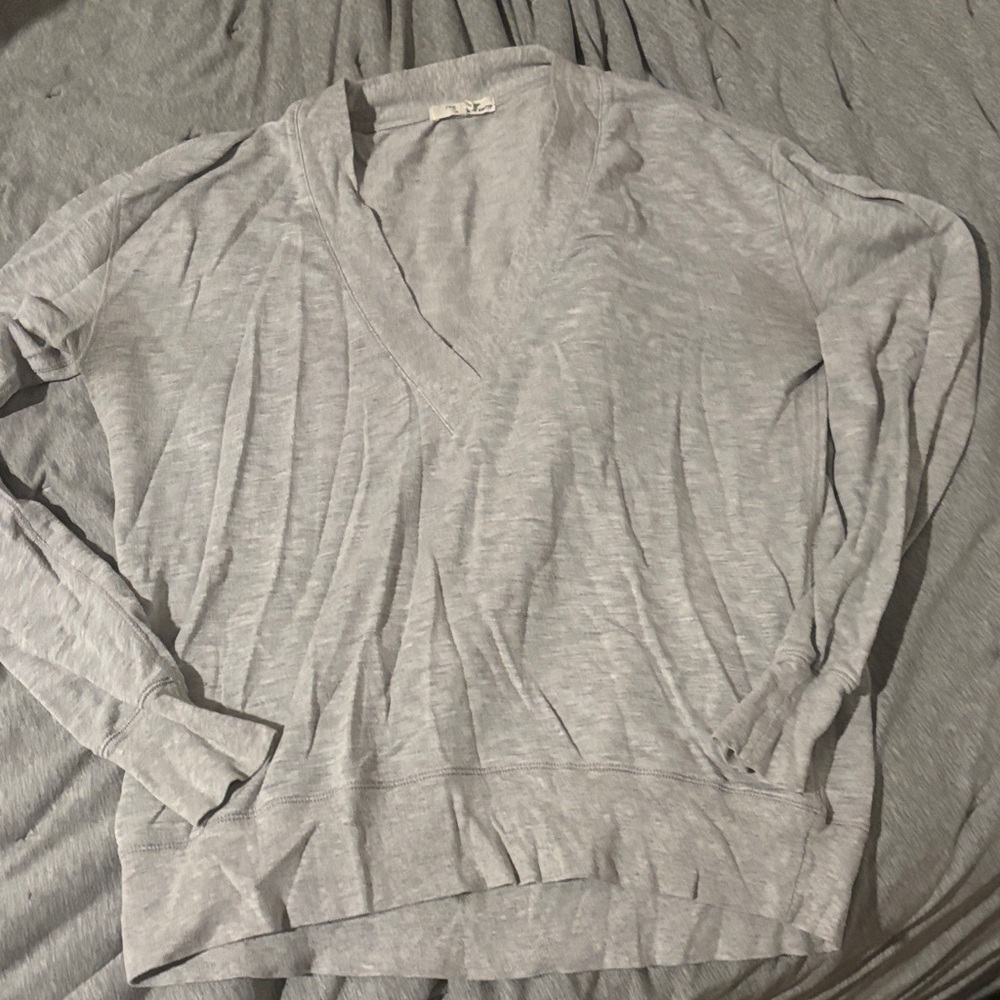 rag & bone Light Gray V-Neck Sweater